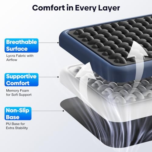 MEKASS Extra Large Wide Wrist Rest Set for Keyboard and Mouse, Ergonomic Memory Foam Wrist Support with Non-Slip Silicone Base, Pain Relief, Desk Cushion for Office, Work, Gaming