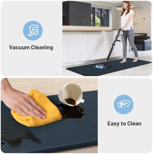 StepLively Kitchen Mat for Floor 2 PCS, Anti Fatigue Rugs, Dark Charcoal