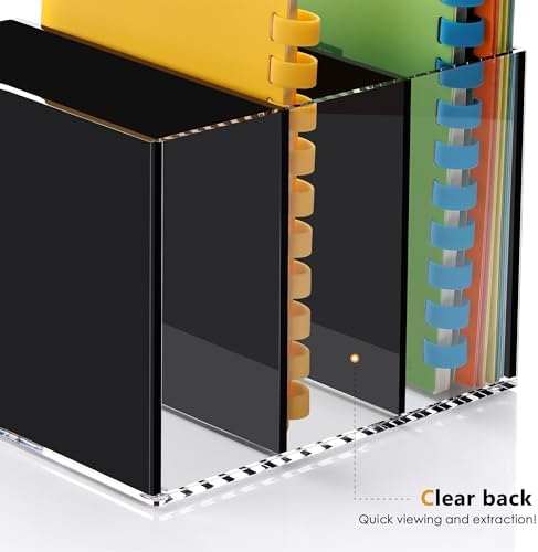 SANRUI Black Acrylic Magazine File Holder Desktap Organizer Folder Sorters
