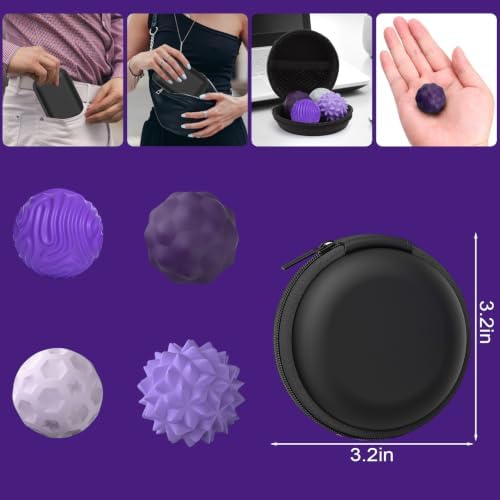 BUSOHA Silicone Magnetic Fidget Balls - 4 Pack Fidget Toys for Adult