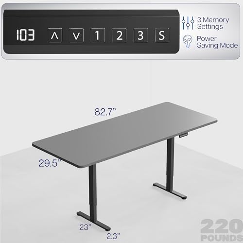 VIVO Black 83 x 30 in Standing Desk, DESK-KIT-E2B84-30B