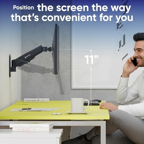 ONKRON Monitor Wall Mount 13-34 Inch, 17.6 lbs, max VESA 100x100, Black