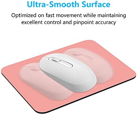 Dapesuom Small Mouse Pad, 6 x 8 Inch Thick Rubber Premium-Textured Non-Slip Portable & Washable Mini Mouse Mat for Women Men Wireless Laptops Keyboard Tray Gaming Work Computer Travel, Rose Pink