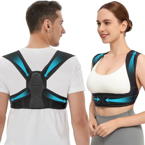 Vicorrect Posture Corrector for Women and Men, Adjustable Upper Back Brace for Clavicle Support and Providing Pain Relief from Neck, Shoulder, and Upper Back