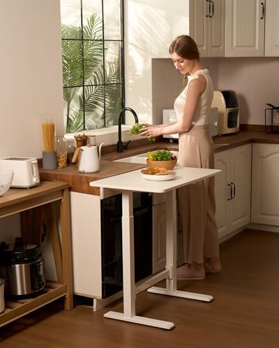 SANODESK 32''x20'' Gas-Spring Lifting Mobile One-Piece Standing Desk