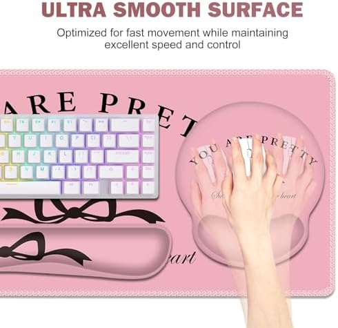 Gaming Mouse Pad, Large Desk Mat, 4in1 XXL Mousepad Cute Desk Pad Protector