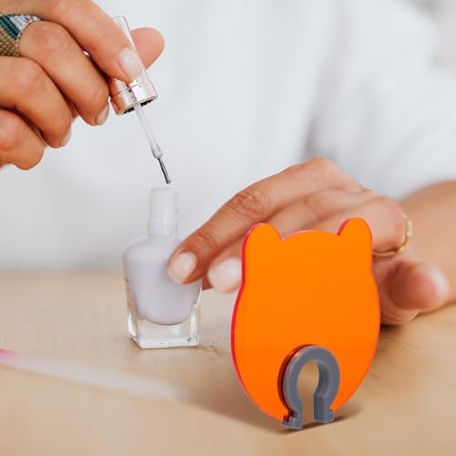 2pcs Bear Shaped Nail Lamp Shield for UV Nail Lamps with Enhanced Light Filtering and Eye Protection Orange Plastic Cover for Home Use and Salon Settings Blue Light Blocking