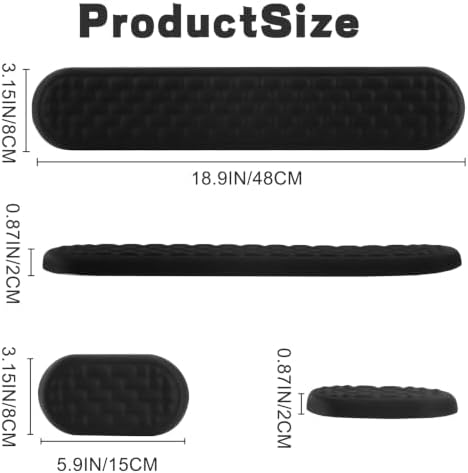 Ergonomic Keyboard Wrist Rest & Mouse Pad with Wrist Rest Set, Black