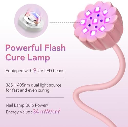 Makartt Gooseneck UV LED Nail Lamp for Nail Tips Builder Gel, DIY Salon Use