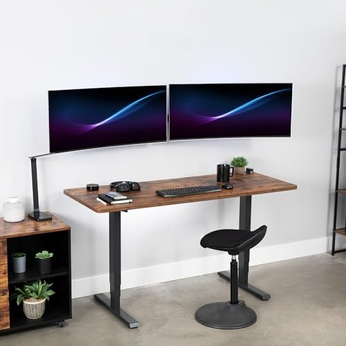 VIVO Premium Dual Ultra Wide LCD LED 27 to 38 inch Monitor Wall Mount, Heavy Duty, Telescoping Arms, Flush Wall Setup, Fits 2 Screens, Black, MOUNT-TS38B