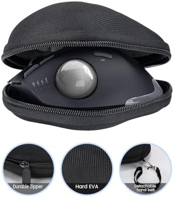 Wireless Trackball Mouse, Adjustable Angle Rechargeable, With Travel Case