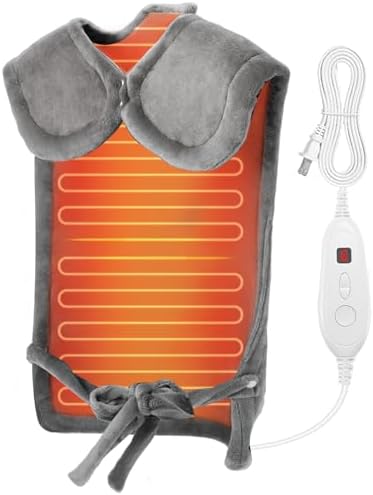 DAILYLIFE Heating Pad for Neck and Shoulders and Back, Electric Heating Pad for Back Pain Relife, 6 Heating Settings, UL Certified with Overheating Protection and Machine Washable, 26"x35", Gray