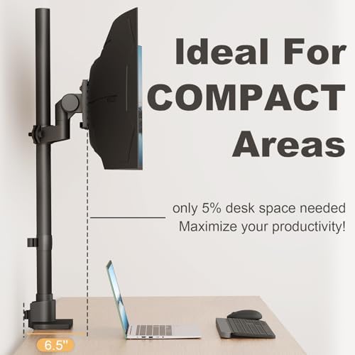 24-57'' Ultrawide Monitor Desk Mount, Extra Tall Aluminum Monitor Arm