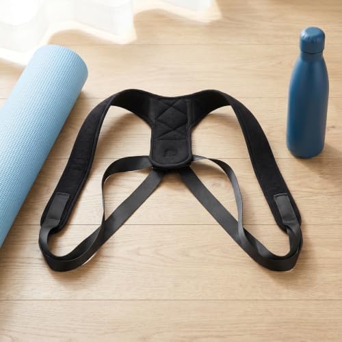 GALPADA Adjustable Back Brace Black Posture Corrector for Women and Men