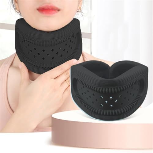 Neck Brace for Pain and Support, Soft Cervical Collar for Sleeping (Black)