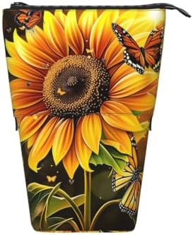 Sunflowers Bee Flowers Standing Pencil Case