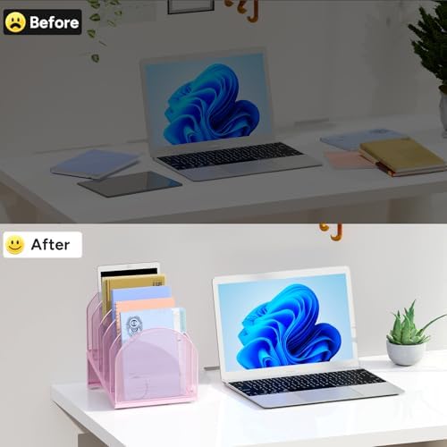 5-Section Desk File Organizer