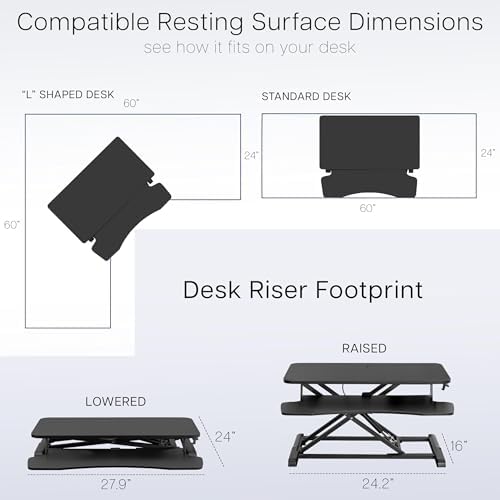 VIVO White 28 in Standing Desk Converter, DESK-V028KW