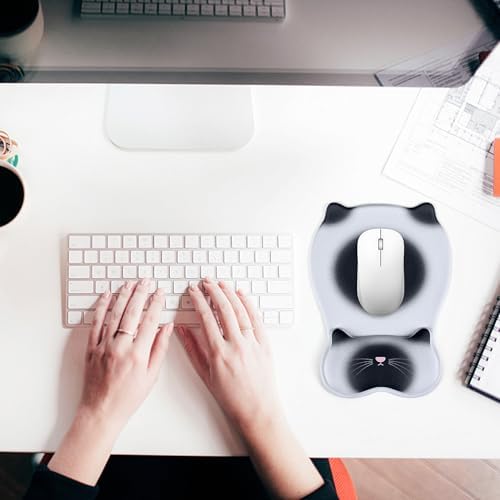 Ergonomic Mouse Pad with Wrist Rest,Cute Memory Foam Mousepad Wrist Support