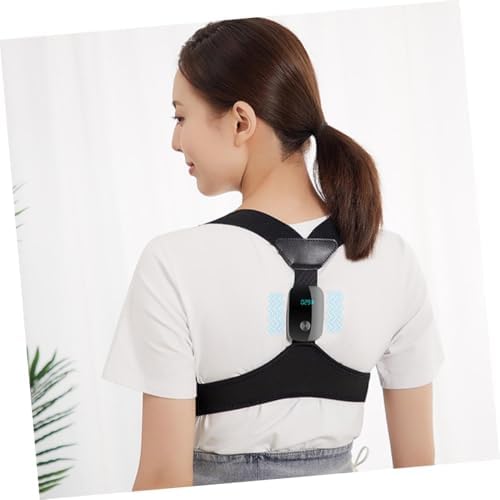 Electronic Posture Reminder Back Posture Corrector Belt for Adults and Upper Back Hunchback Correction Brace Shoulder Support, Black