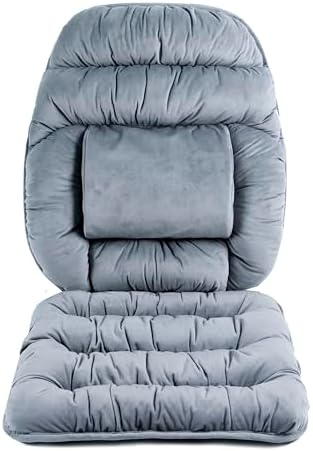 ALIBO Large Size Nonslip Back Support Cushion Low Back Pain Relief Pillow Seat Cushion with Lumbar Rest for Office Chair,Recliner,Rocking Chair,Wheelchair,Auto Car with Long Adjustable Straps