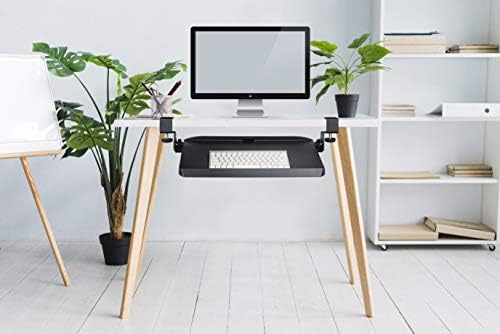 Mobotron Clamping Under-Desk Keyboard Tray with Ergonomic 3-Angle Adjustment
