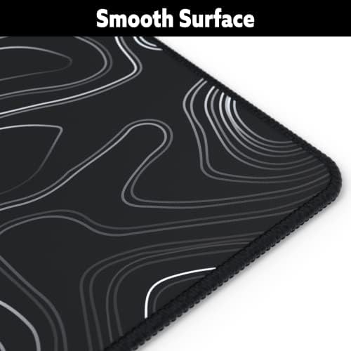 Gamer Boss - Gaming Mouse Pad - 36 x 17 Inches - 4mm Thick with Stitched Edges, Non-Slip Rubber Base, Premium Cloth Mousepad, Desk Mat for Laptop, Keyboard, Computer & PC (Extended Plus, Topographic)