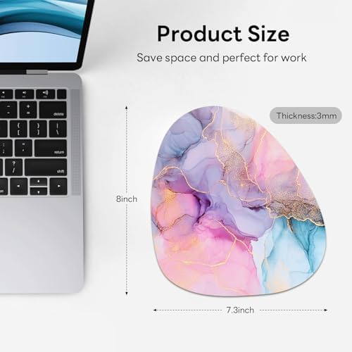 Water Drop Mouse Pad 7.3x8in Non-Slip for Laptop, Boho Lines