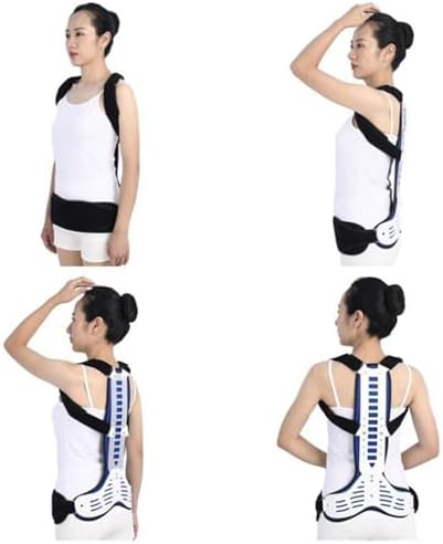 SFKLYU Kyphosis Corrector Brace Adjustable Back Posture Corrector Upper Back Support for Men Women for Hunched Back, Kyphosis and Vertebral Compression,L