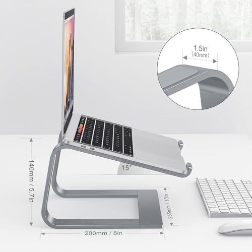 OMOTON Laptop Stand, Detachable Mount for MacBook Air/Pro Dell HP Grey