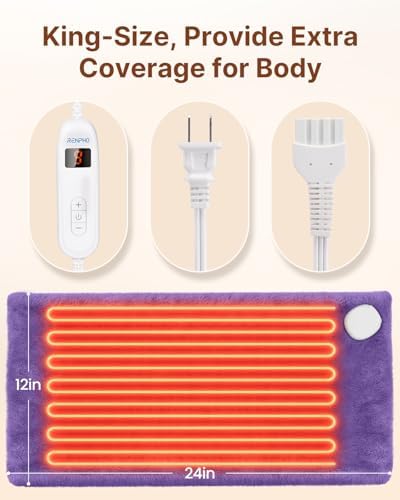 RENPHO Back Heating Pad with 10 Heat Levels, Christmas Gift for Women Men