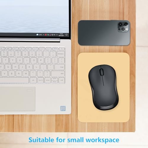 Dapesuom Small Mouse Pad, 6 x 8 Inch Thick Rubber Premium-Textured Non-Slip Portable & Washable Mini Mouse Mat for Women Men Wireless Laptops Keyboard Tray Gaming Computer Office Travel, Navajo White