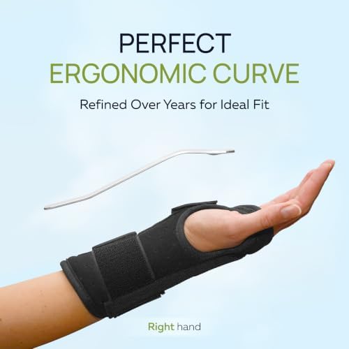 ZOFORE SPORT Carpal Tunnel Wrist Brace Night Support, Right hand - S/M