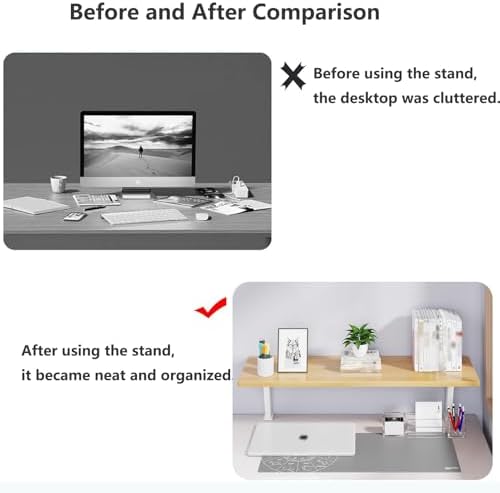 Clamp On Desk Shelf, Adjustable Desktop Extender Storage Organizer