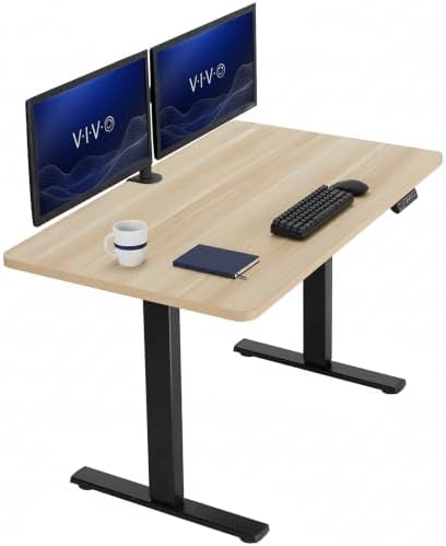 VIVO Light Wood 48 x 30 in Standing Desk, DESK-KIT-1B5C