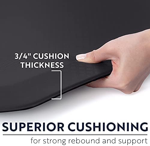 KANGAROO Cushioned Anti Fatigue Kitchen Mats for Floor, 24x70 Onyx
