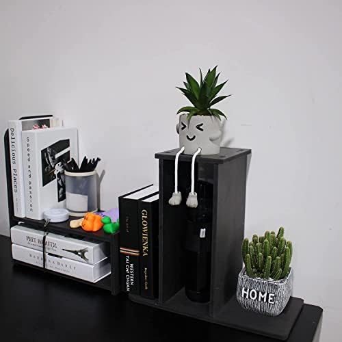 YGYQZ Adjustable Desktop Shelf Organizer, 3-Tier Desk Shelf, Black