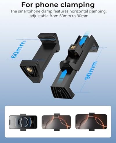 SMALLRIG Magic Arm Clamp w/ 1/4 and 3/8 Thread Holes, 9.8 Inches Adjustable