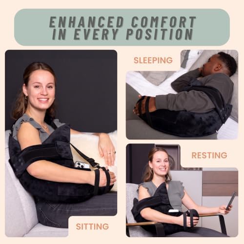 MOYOAMA Post Shoulder Surgery Pillow for Sleeping – Left/Right Arm Support with Adjustable Straps & Custom Firmness for Restful Recovery – Rotator Cuff, Bursitis, & Frozen Shoulder Pillow Post Surgery
