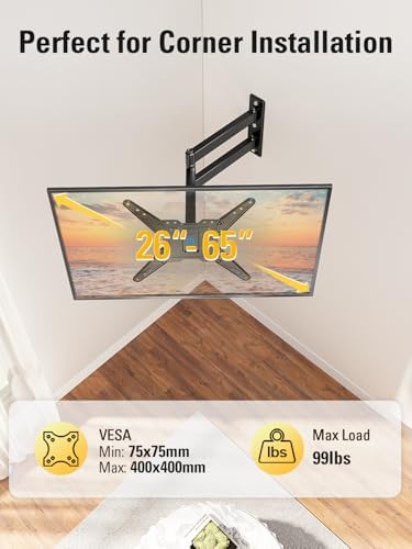 Mounting Dream Long Arm TV Wall Mount for Most 26-65 Inch TVs Full Motion