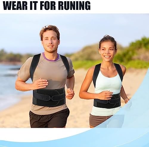 Back Brace Posture Corrector for Women Men -Adjustable and Breathable Support Scoliosis for Waist - Improve Back Posture for Body Correction and Lumbar Support L(33"-37")