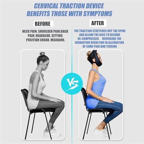 Neck Stretcher Cervical Traction Device for Decompression Home Physical Therapy, Portable Neck Stretcher Hammock