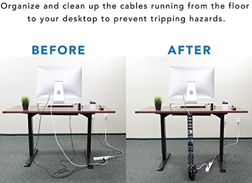 Mount-It! Cable Management Spine, 50" Desk Cord Organizer
