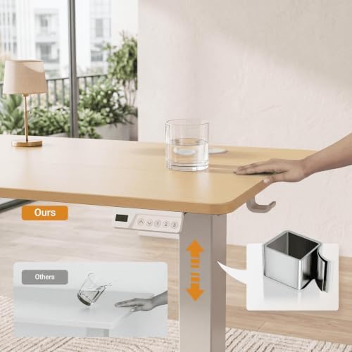 Claiks Electric Standing Desk 32x19 Inch Adjustable Desk, Nature
