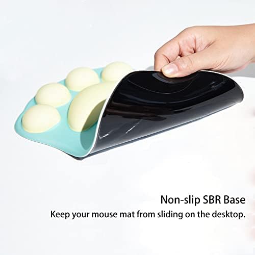 Cat Paw Mouse Pad, Ergonomic Mouse Mat with Wrist Support, Cute Silicone Gel Mouse Pad, for Home/Office/Gaming, Mouse Mat Green & Yellow