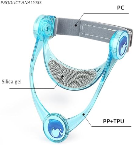Adjustable Neck Support, Neck Brace Cervical Collar, Portable Neck Traction Device Neck Stretcher Forward Head Neck Posture Corrector for Women and Men Cervical Spine Pressure Relief (Blue)