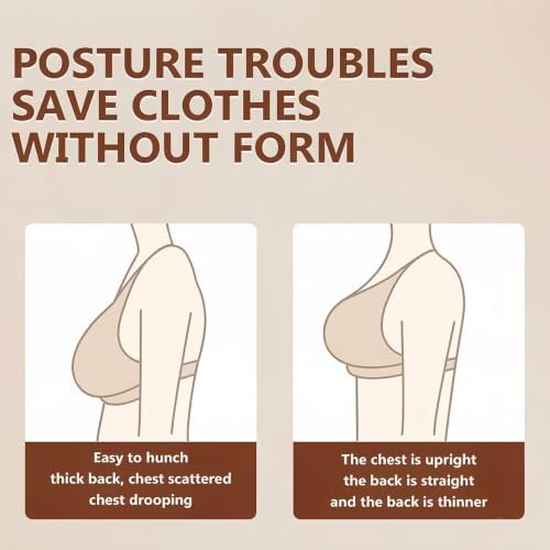 Posture Corrector Bra for Women Front Closure Cross Back Wireless Bras Seamless Full Support Push Up Bralette