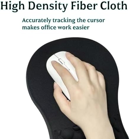 Ergonomic Mouse Pad Wrist Support, Wrist Rest Pain Relief Mousepad with Memory Foam&Non-Slip PU Base, Carpal Tunnel Pain Relief Mousepad Wrist Rest for Mouse Mouse Pads for Wireless Mouse & Desk