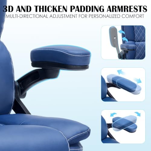 400lbs Executive Office Chair with Adjustable Headrest