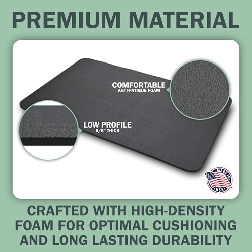 Standing Comfort Mat - 17" x 28" Anti Fatigue Foam Material - Floor Mat for Desk, Home, Office, Kitchen - Standing Desk Mat & Kitchen Floor Mat